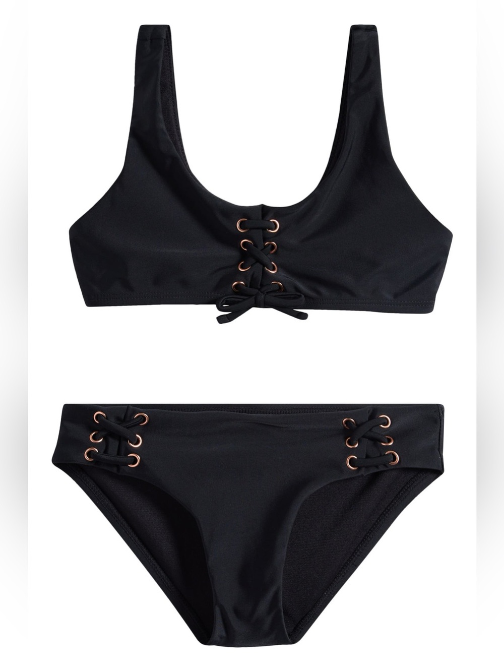 Raisins Girls Newport Solid Detail Swimsuit - 2-Piece Set